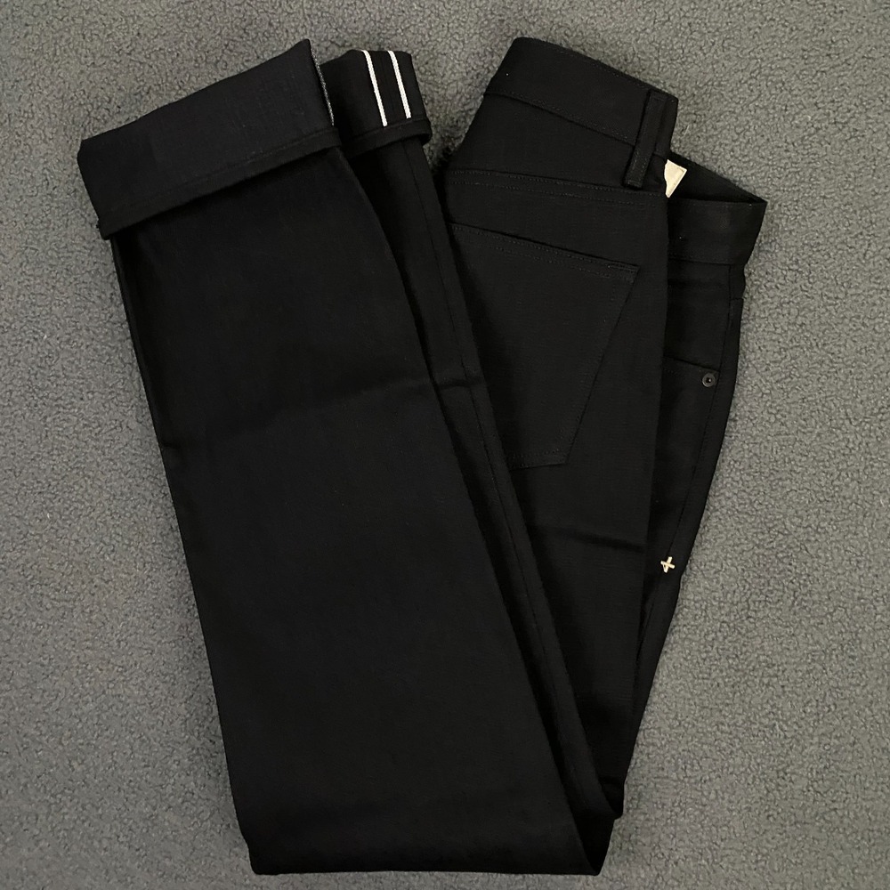 Imogene + Willie "Willie" Selvedge Jeans 29x36 Slim Fit Black Rigid Denim NEW